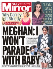 Daily Mirror () Newspaper Front Page for 12 April 2019
