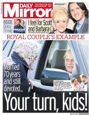 Daily Mirror () Newspaper Front Page for 12 May 2018