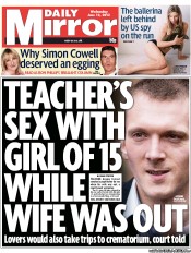 Daily Mirror () Newspaper Front Page for 12 June 2013