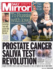Daily Mirror () Newspaper Front Page for 12 June 2018