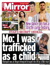 Daily Mirror () Newspaper Front Page for 12 July 2022
