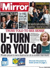 Daily Mirror () Newspaper Front Page for 13 October 2022