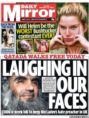 Daily Mirror () Newspaper Front Page for 13 November 2012