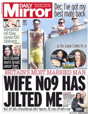 Daily Mirror () Newspaper Front Page for 13 November 2017
