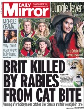 Daily Mirror () Newspaper Front Page for 13 November 2018