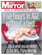 Daily Mirror () Newspaper Front Page for 13 January 2017