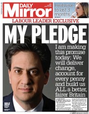 Daily Mirror () Newspaper Front Page for 13 April 2015