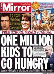 Daily Mirror () Newspaper Front Page for 13 June 2022