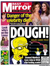 Daily Mirror () Newspaper Front Page for 13 July 2011
