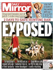 Daily Mirror () Newspaper Front Page for 13 July 2015