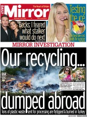 Daily Mirror () Newspaper Front Page for 13 July 2022
