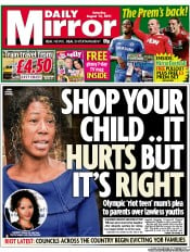 Daily Mirror () Newspaper Front Page for 13 August 2011