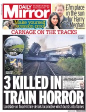 Daily Mirror () Newspaper Front Page for 13 August 2020