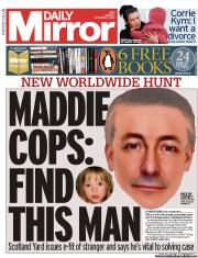 Daily Mirror () Newspaper Front Page for 14 October 2013