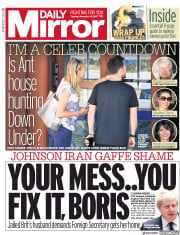 Daily Mirror () Newspaper Front Page for 14 November 2017