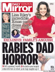 Daily Mirror () Newspaper Front Page for 14 November 2018