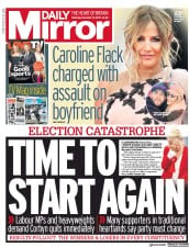 Daily Mirror () Newspaper Front Page for 14 December 2019