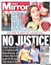 Daily Mirror () Newspaper Front Page for 14 February 2019