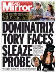 Daily Mirror () Newspaper Front Page for 14 April 2016