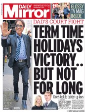 Daily Mirror () Newspaper Front Page for 14 May 2016