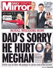 Daily Mirror () Newspaper Front Page for 14 May 2018