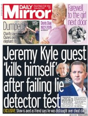 Daily Mirror () Newspaper Front Page for 14 May 2019
