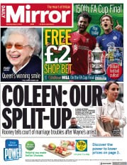 Daily Mirror () Newspaper Front Page for 14 May 2022