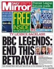 Daily Mirror () Newspaper Front Page for 14 June 2019