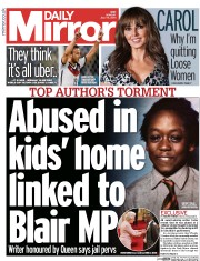 Daily Mirror () Newspaper Front Page for 14 July 2014