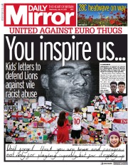 Daily Mirror () Newspaper Front Page for 14 July 2021