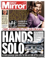 Daily Mirror () Newspaper Front Page for 14 August 2014