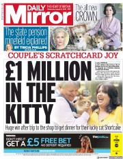 Daily Mirror () Newspaper Front Page for 14 August 2019