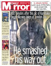 Daily Mirror () Newspaper Front Page for 15 October 2016