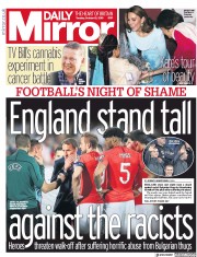 Daily Mirror () Newspaper Front Page for 15 October 2019