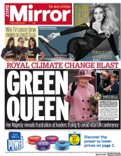 Daily Mirror () Newspaper Front Page for 15 October 2021