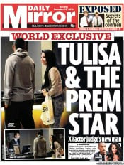 Daily Mirror () Newspaper Front Page for 15 November 2012