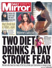 Daily Mirror () Newspaper Front Page for 15 February 2019