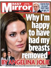 Daily Mirror () Newspaper Front Page for 15 May 2013