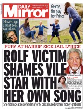 Daily Mirror () Newspaper Front Page for 15 June 2015