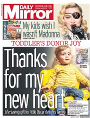 Daily Mirror () Newspaper Front Page for 15 June 2019