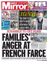 Daily Mirror () Newspaper Front Page for 15 August 2020