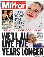 Daily Mirror () Newspaper Front Page for 15 September 2015