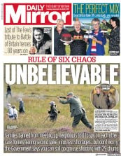 Daily Mirror () Newspaper Front Page for 15 September 2020