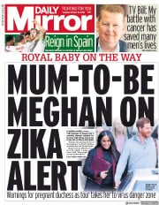 Daily Mirror () Newspaper Front Page for 16 October 2018