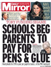 Daily Mirror () Newspaper Front Page for 16 November 2017