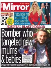 Daily Mirror () Newspaper Front Page for 16 November 2021