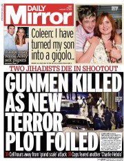 Daily Mirror () Newspaper Front Page for 16 January 2015