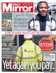 Daily Mirror () Newspaper Front Page for 16 January 2018