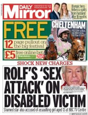 Daily Mirror () Newspaper Front Page for 16 March 2016