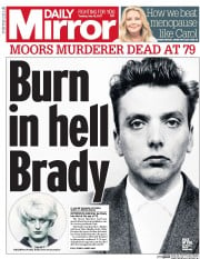 Daily Mirror () Newspaper Front Page for 16 May 2017